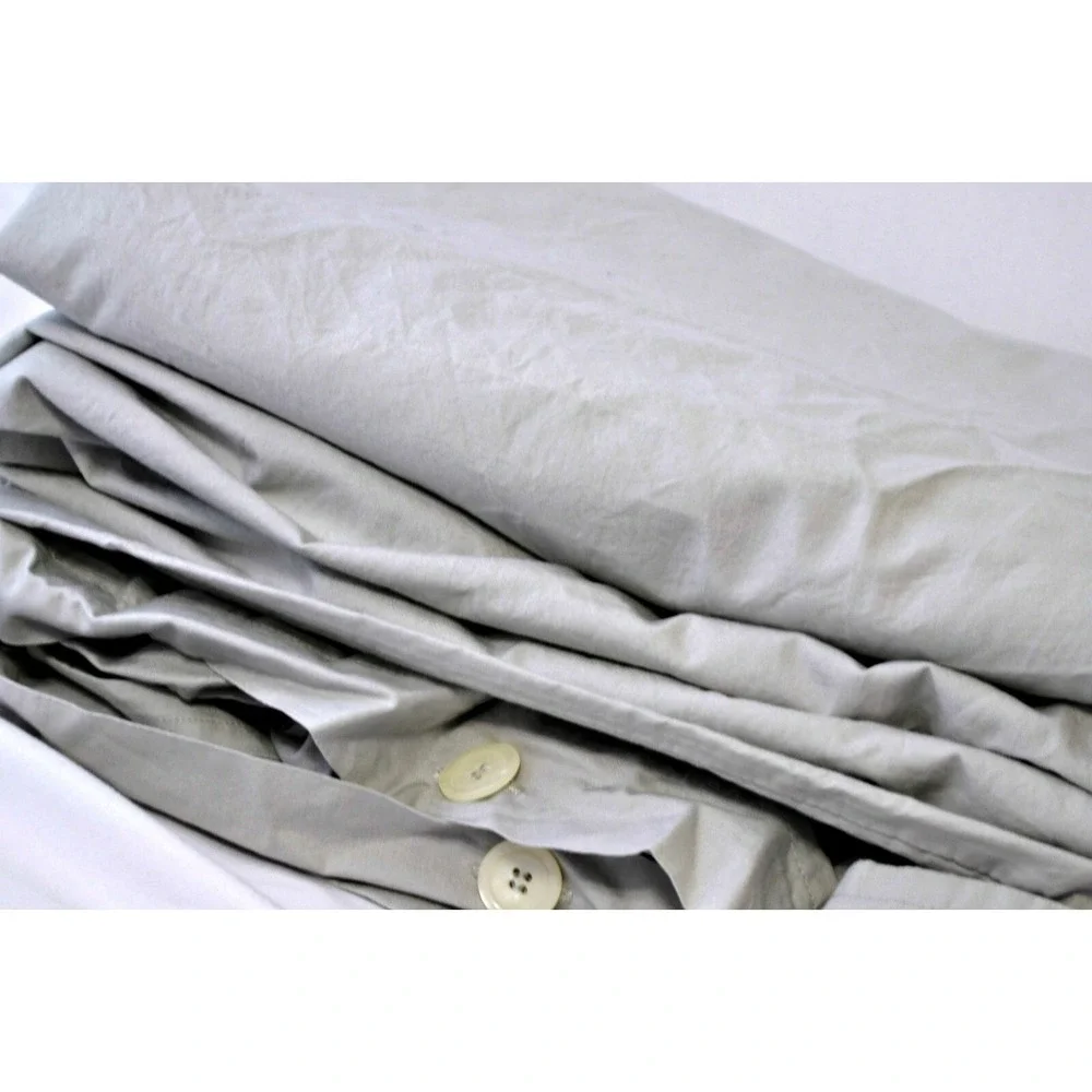 Restoration Hardware 210 percale Italian mist grey king duvet‎ cover